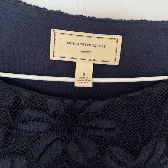 Moulinette Soeurs Anthropologie Jocelyn Navy Blue Shift Dress - Picture 8 of 8